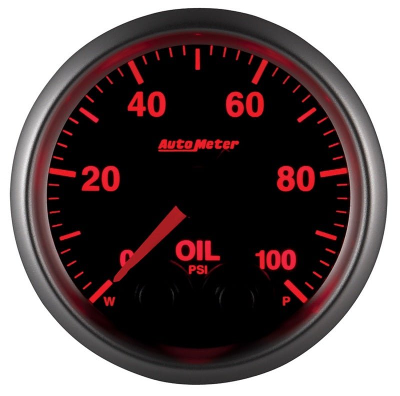 AutoMeter - Autometer Elite 52mm Oil Pressure Peak and Warn Gauge w/ Electonic Control - Demon Performance