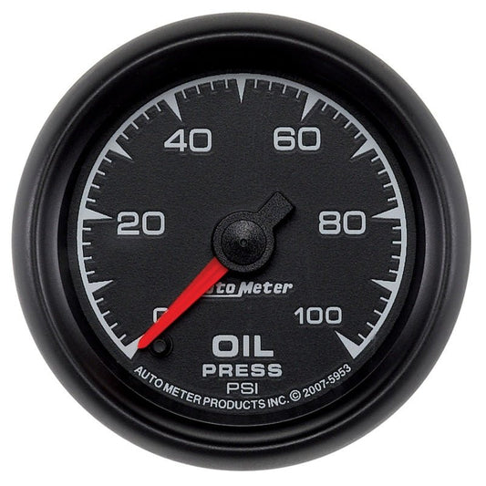 AutoMeter - Autometer ES 52.4mm 0-100 PSI Oil Pressure Gauge - Demon Performance