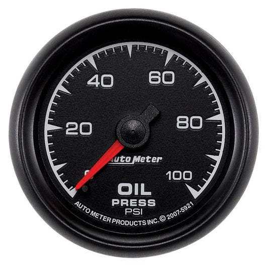 AutoMeter - Autometer ES 52mm 0-100 PSI Mechanical Oil Pressure Gauge - Demon Performance