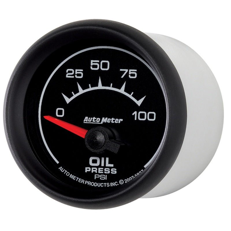 AutoMeter - Autometer ES 52mm 100 PSI Short Sweep Electric Oil Pressure Gauge - Demon Performance