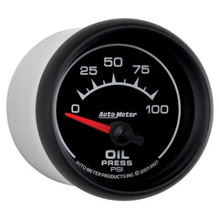 AutoMeter - Autometer ES 52mm 100 PSI Short Sweep Electric Oil Pressure Gauge - Demon Performance