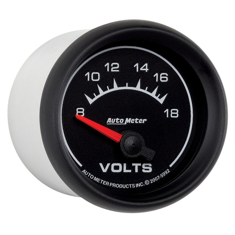 AutoMeter - Autometer Euro-Style 2-1/16in 8-18V Short Sweep Electronic Voltmeter Gauge - Demon Performance