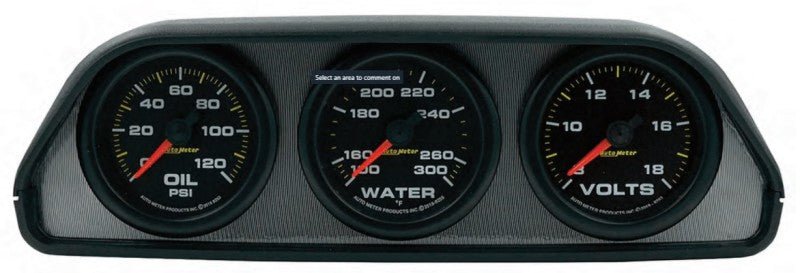AutoMeter - AutoMeter Extreme Environment 3 Gauge Kit w/ Universal Dash Pod - Demon Performance