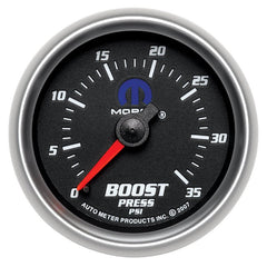 AutoMeter - AutoMeter Gauge Boost 2-1/16in. 35PSI Mechanical Black Mopar - Demon Performance