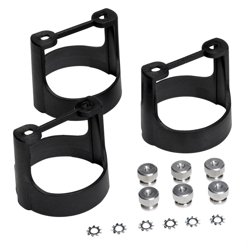 AutoMeter - AutoMeter Gauge Bracket Kit 2-5/8in. Black Composite Qty 3 - Demon Performance