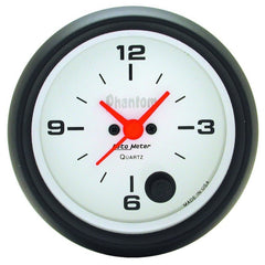 AutoMeter - AutoMeter Gauge Clock 2-5/8in. 12HR Analog Phantom - Demon Performance