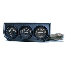 AutoMeter - AutoMeter Gauge Console Oilp/Wtmp/Amp 2in. 100PSI/280 Deg. F/60A Blk Dial Blk Bzl Ag - Demon Performance