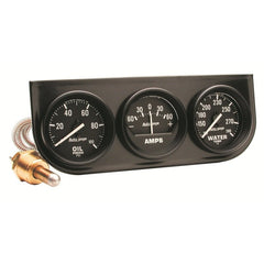 AutoMeter - AutoMeter Gauge Console Oilp/Wtmp/Amp 2in. 100PSI/280 Deg. F/60A Blk Dial Blk Bzl Autogage - Demon Performance