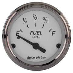 AutoMeter - AutoMeter Gauge Fuel Level 2-1/16in. 0 Ohm(e) to 30 Ohm(f) Elec American Platinum - Demon Performance