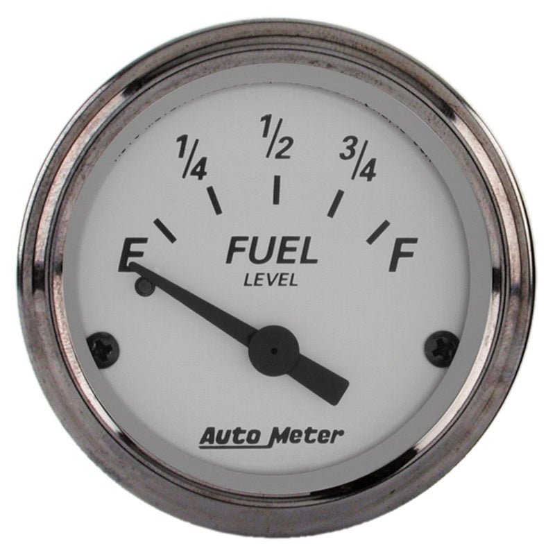 AutoMeter - AutoMeter Gauge Fuel Level 2-1/16in. 0 Ohm(e) to 90 Ohm(f) Elec American Platinum - Demon Performance