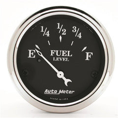 AutoMeter - AutoMeter Gauge Fuel Level 2-1/16in. 0 Ohm(e) to 90 Ohm(f) Elec Old Tyme Black - Demon Performance