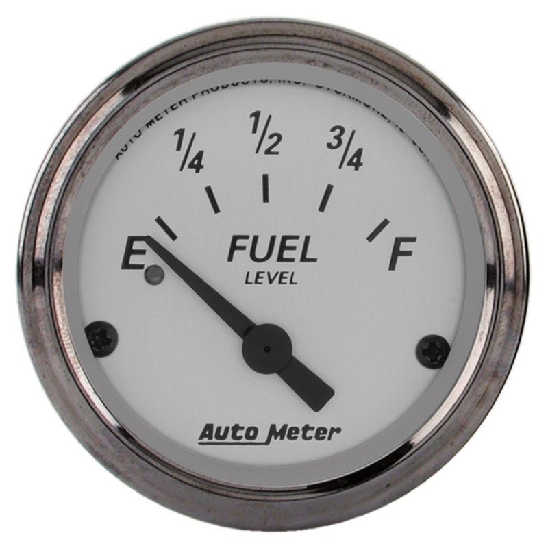 AutoMeter - AutoMeter Gauge Fuel Level 2-1/16in. 240 Ohm(e) to 33 Ohm(f) Elec American Platinum - Demon Performance
