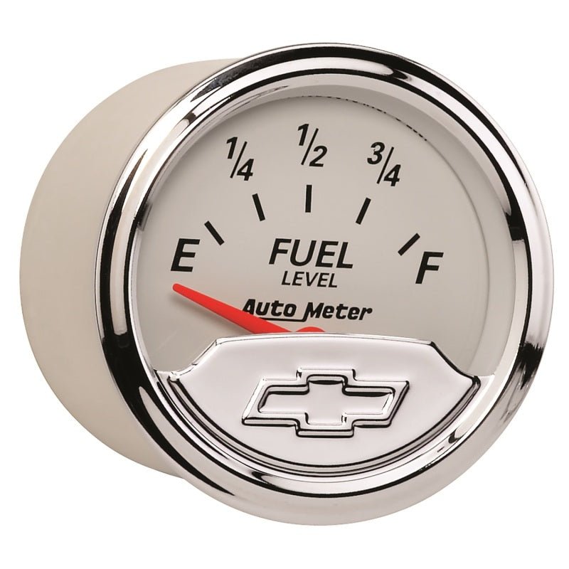 AutoMeter - AutoMeter Gauge Fuel Level 2-1/16in. 240 Ohm(e) to 33 Ohm(f) Elec Chevrolet Heritage Bowtie - Demon Performance