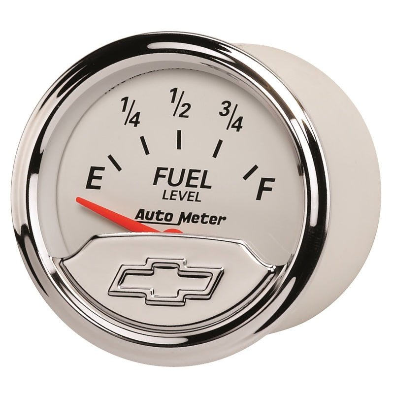 AutoMeter - AutoMeter Gauge Fuel Level 2-1/16in. 240 Ohm(e) to 33 Ohm(f) Elec Chevrolet Heritage Bowtie - Demon Performance
