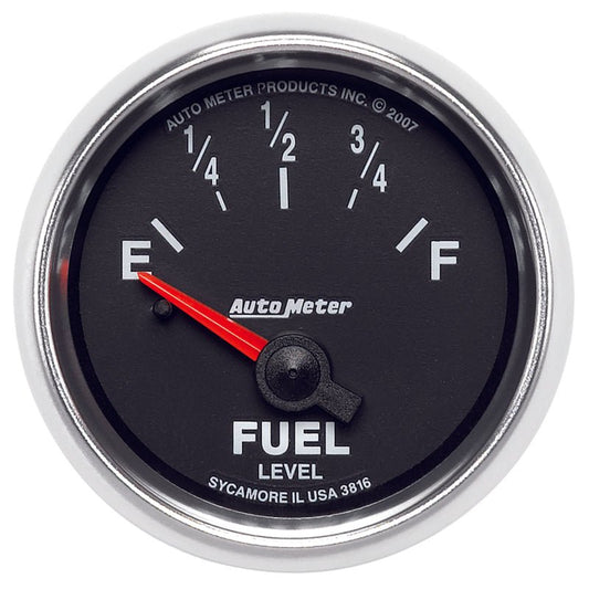 AutoMeter - AutoMeter Gauge Fuel Level 2-1/16in. 240 Ohm(e) to 33 Ohm(f) Elec Gs - Demon Performance