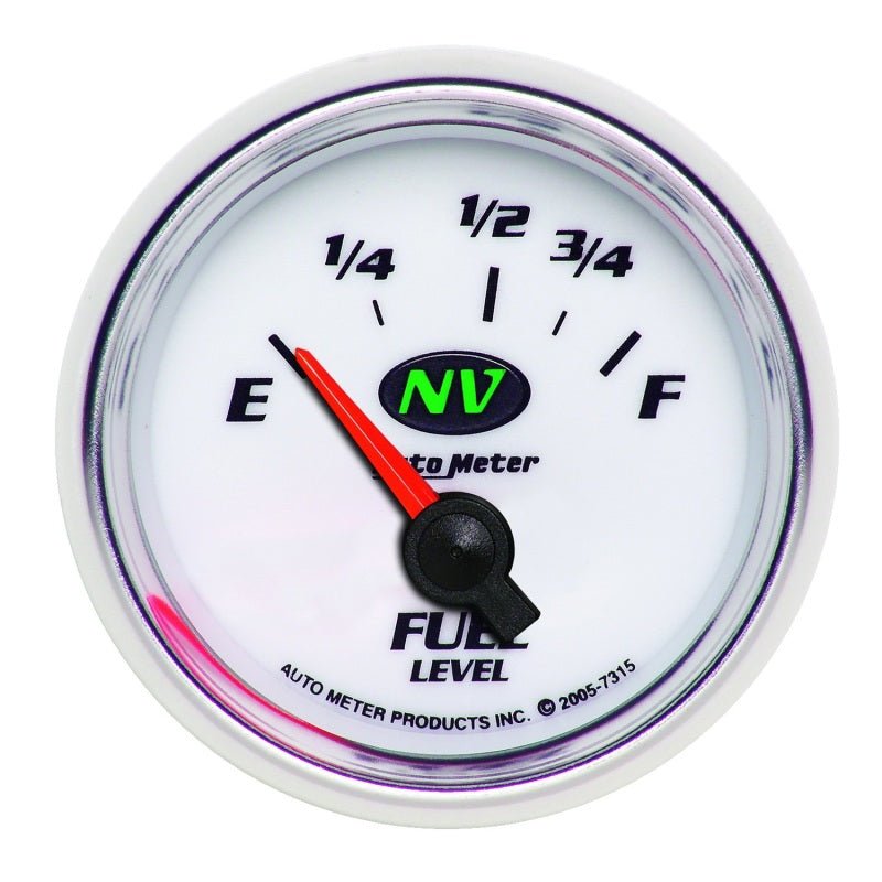 AutoMeter - AutoMeter Gauge Fuel Level 2-1/16in. 73 Ohm(e) to 10 Ohm(f) Elec NV - Demon Performance