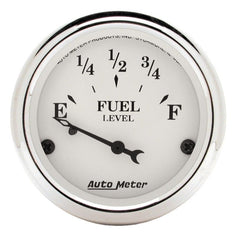 AutoMeter - AutoMeter Gauge Fuel Level 2-1/16in. 73 Ohm(e) to 10 Ohm(f) Elec Old Tyme White - Demon Performance