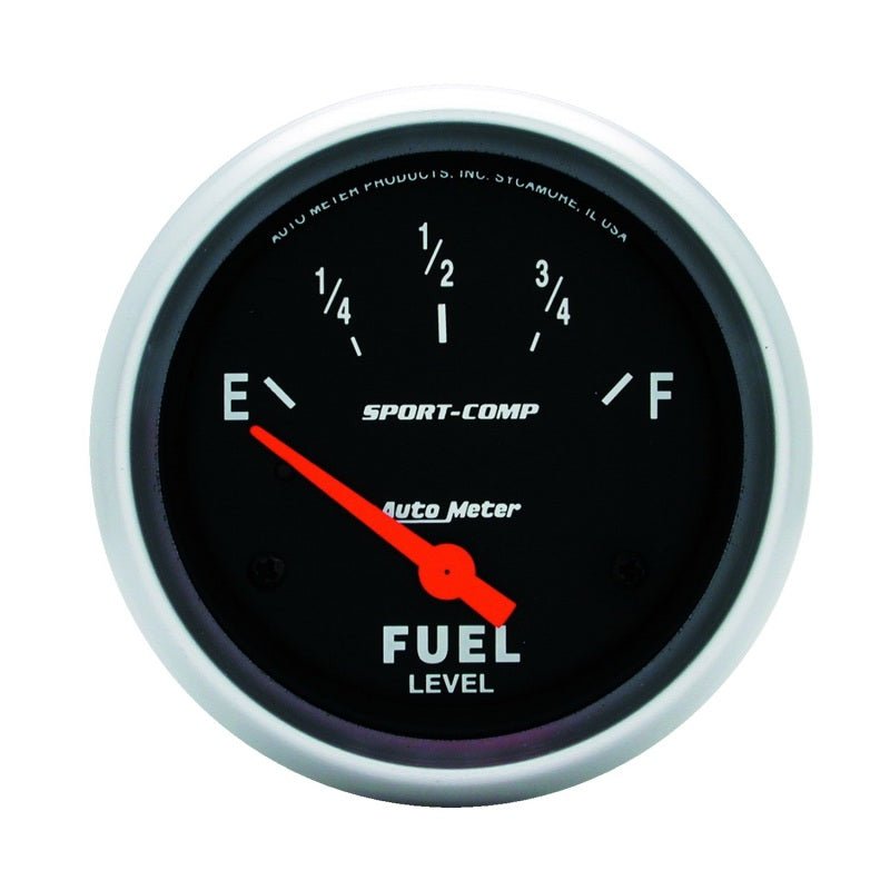 AutoMeter - AutoMeter Gauge Fuel Level 2-5/8in. 0 Ohm(e) to 30 Ohm(f) Elec Sport-Comp - Demon Performance