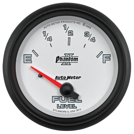 AutoMeter - AutoMeter Gauge Fuel Level 2-5/8in. 0 Ohm(e) to 90 Ohm(f) Elec Phantom II - Demon Performance