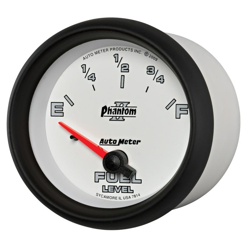 AutoMeter - AutoMeter Gauge Fuel Level 2-5/8in. 0 Ohm(e) to 90 Ohm(f) Elec Phantom II - Demon Performance