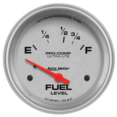 AutoMeter - AutoMeter Gauge Fuel Level 2-5/8in. 16 Ohm(e) to 158 Ohm(f) Elec Ultra-Lite - Demon Performance