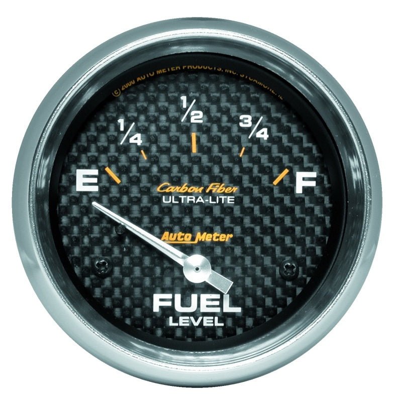 AutoMeter - AutoMeter Gauge Fuel Level 2-5/8in. 240 Ohm(e) to 33 Ohm(f) Elec Carbon Fiber - Demon Performance
