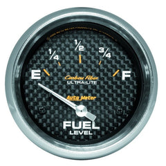 AutoMeter - AutoMeter Gauge Fuel Level 2-5/8in. 240 Ohm(e) to 33 Ohm(f) Elec Carbon Fiber - Demon Performance