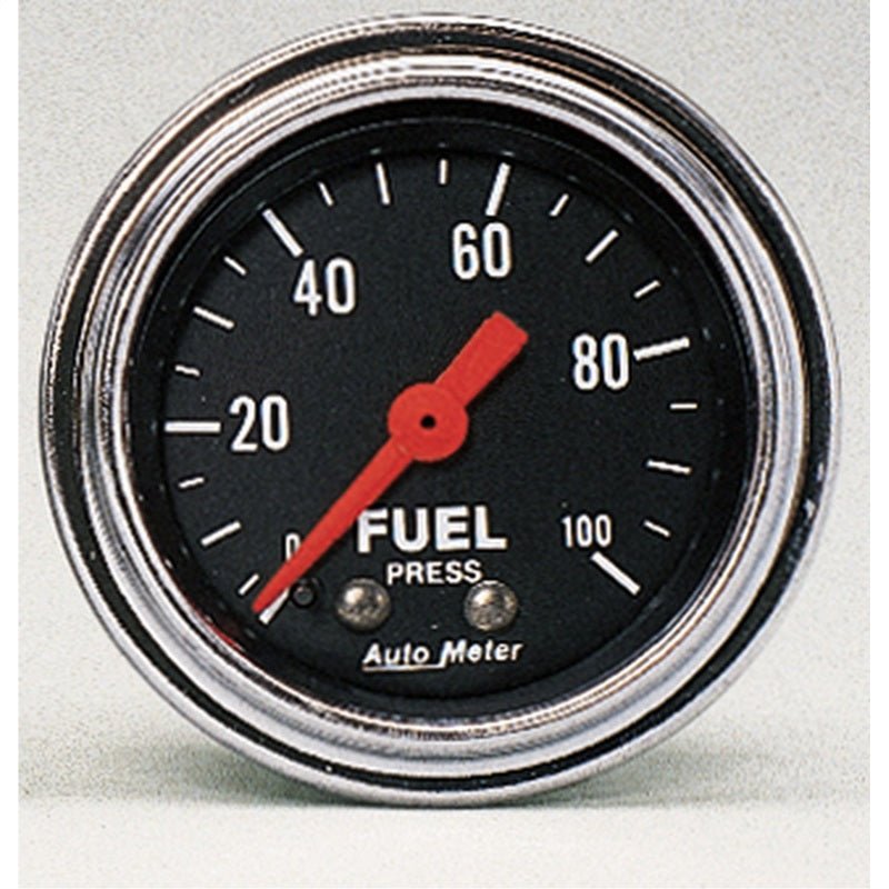 AutoMeter - AutoMeter Gauge Fuel Pressure 2-1/16in. 100PSI Mechanical Traditional Chrome - Demon Performance
