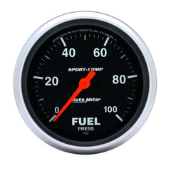 AutoMeter - AutoMeter Gauge Fuel Pressure 2-5/8in. 100PSI Digital Stepper Motor Sport-Comp - Demon Performance