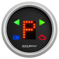 AutoMeter - AutoMeter Gauge Gear Pos 2-1/16in. Incl Indicators Black Dial Red Led Silver Bezel - Demon Performance