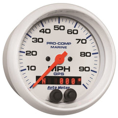 AutoMeter - Autometer Gauge GPS Speedometer 3-3/8in 100 MPH Marine White Gauge - Demon Performance