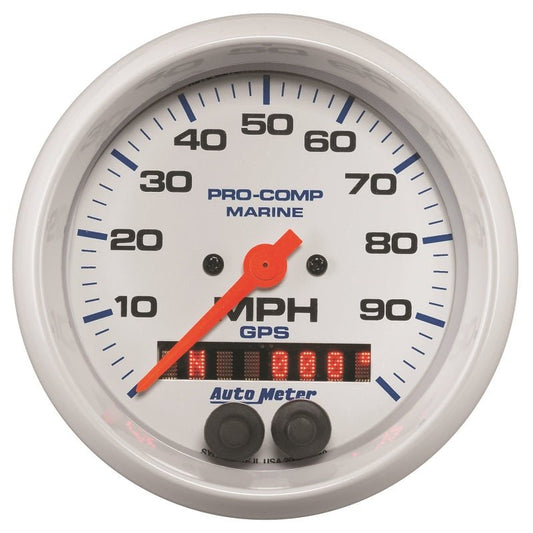 AutoMeter - Autometer Gauge GPS Speedometer 3-3/8in 100 MPH Marine White Gauge - Demon Performance
