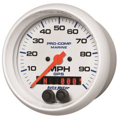 AutoMeter - Autometer Gauge GPS Speedometer 3-3/8in 100 MPH Marine White Gauge - Demon Performance