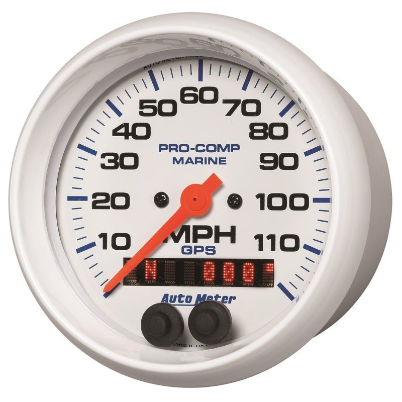 AutoMeter - Autometer Gauge GPS Speedometer 3-3/8in 120 MPH Marine White Gauge - Demon Performance