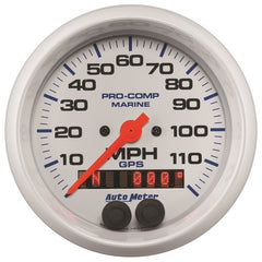 AutoMeter - Autometer Gauge GPS Speedometer 3-3/8in 120 MPH Marine White Gauge - Demon Performance