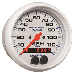 AutoMeter - Autometer Gauge GPS Speedometer 3-3/8in 120 MPH Marine White Gauge - Demon Performance