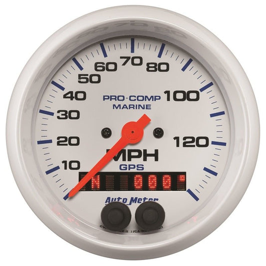 AutoMeter - Autometer Gauge GPS Speedometer 3-3/8in 140 MPH Marine White Gauge - Demon Performance