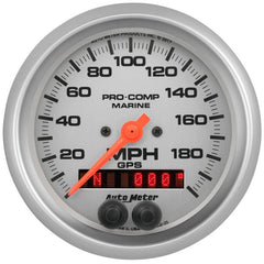 AutoMeter - Autometer Gauge GPS Speedometer 3-3/8in 200 MPH Marine Silver Gauge - Demon Performance