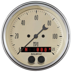 AutoMeter - AutoMeter Gauge Kit 2 Pc. Quad & Speedometer 3-3/8in. Antique Beige - Demon Performance