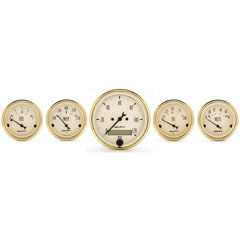 AutoMeter - AutoMeter Gauge Kit 5 Pc. 3-1/8in. & 2-1/16in. Elec. Speedometer Golden Oldies - Demon Performance
