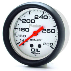 AutoMeter - AutoMeter Gauge Oil Temp 2-5/8in. 140-280 Deg. F Mechanical Phantom - Demon Performance