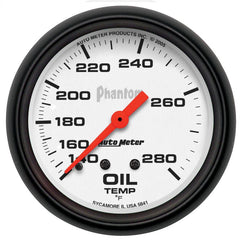 AutoMeter - AutoMeter Gauge Oil Temp 2-5/8in. 140-280 Deg. F Mechanical Phantom - Demon Performance