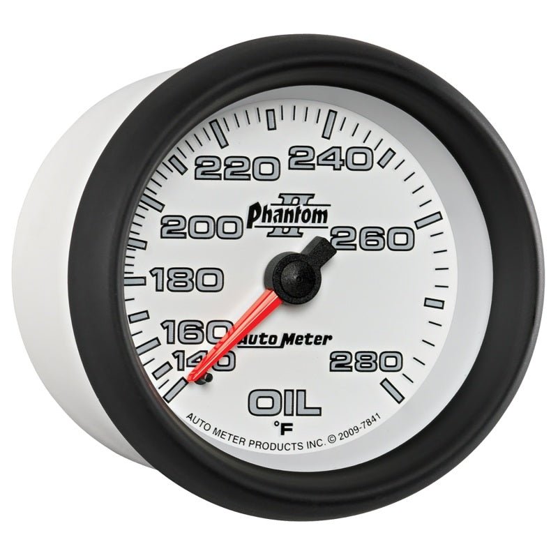 AutoMeter - AutoMeter Gauge Oil Temp 2-5/8in. 140-280 Deg. F Mechanical Phantom II - Demon Performance