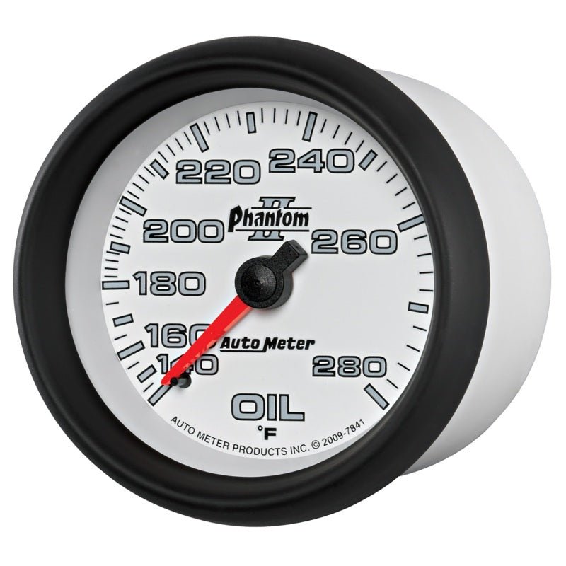 AutoMeter - AutoMeter Gauge Oil Temp 2-5/8in. 140-280 Deg. F Mechanical Phantom II - Demon Performance