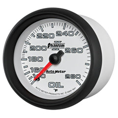AutoMeter - AutoMeter Gauge Oil Temp 2-5/8in. 140-280 Deg. F Mechanical Phantom II - Demon Performance