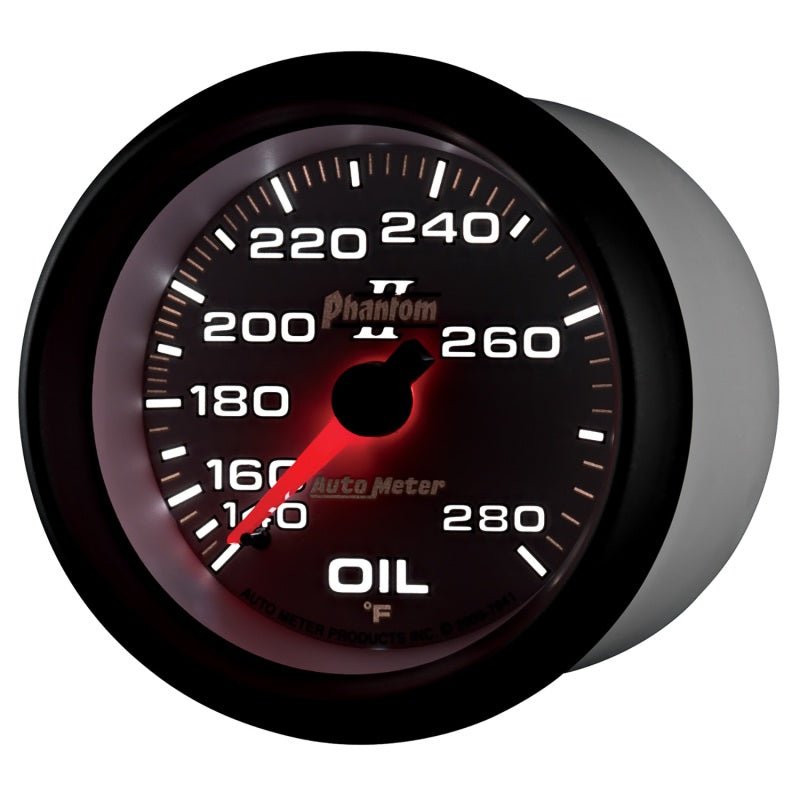 AutoMeter - AutoMeter Gauge Oil Temp 2-5/8in. 140-280 Deg. F Mechanical Phantom II - Demon Performance