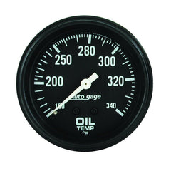 AutoMeter - AutoMeter Gauge Oil Temperature 2-5/8in. 100-340 Deg. F Mechanical Black Autogage - Demon Performance