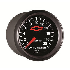 AutoMeter - AutoMeter Gauge Pyrometer (Egt) 2-1/16in. 2000 Deg. F Stepper Motor Chevy Red Bowtie Black - Demon Performance