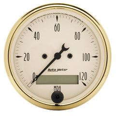 AutoMeter - AutoMeter Gauge Speedometer 3-1/8in. 120MPH Elec. Prog. W/ Lcd Odo Golden Oldies - Demon Performance