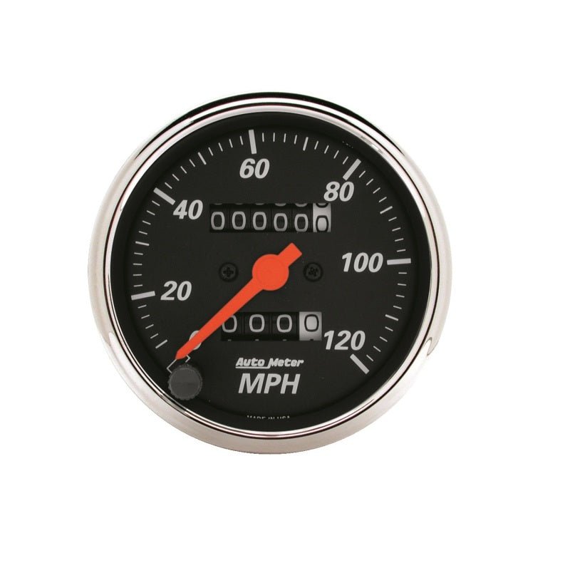 AutoMeter - AutoMeter Gauge Speedometer 3-1/8in. 120MPH Mechanical Designer Black - Demon Performance